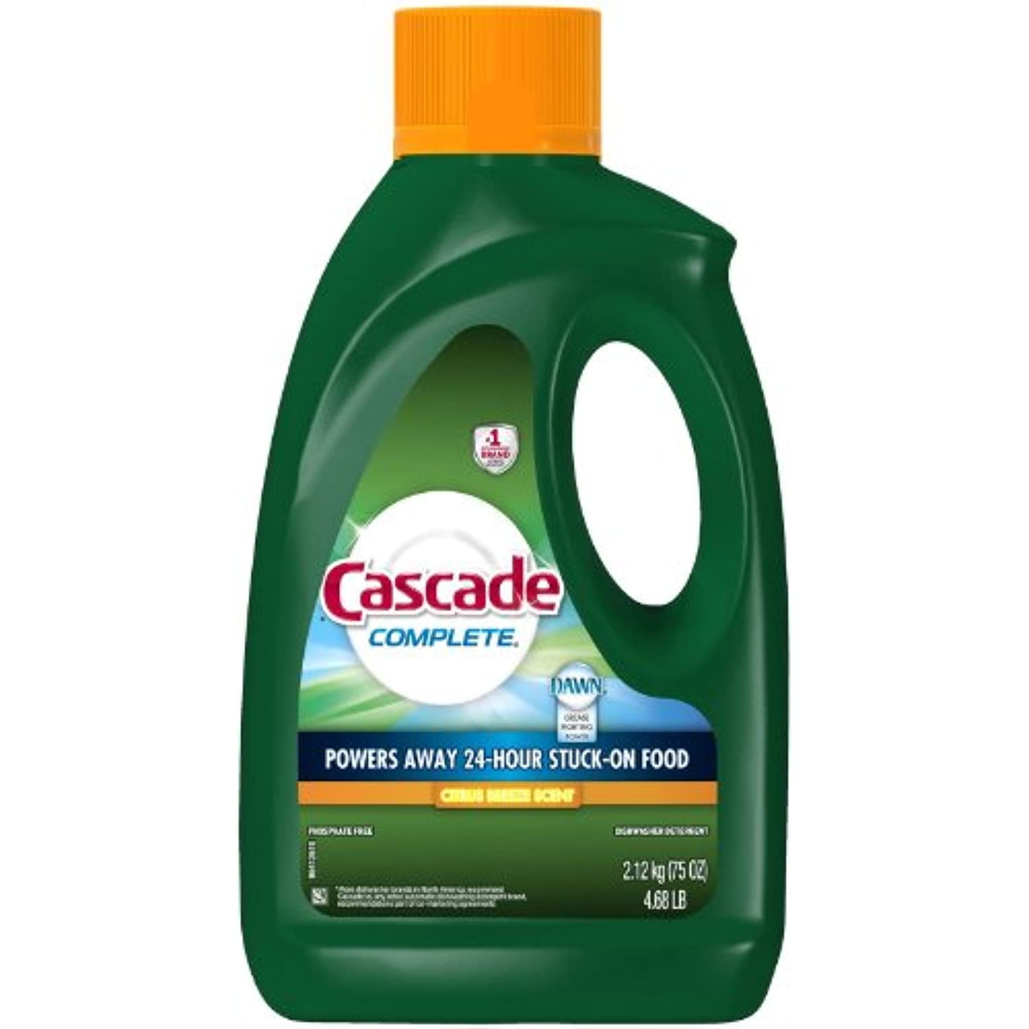 Cascade Complete Gel AllIn1 Dishwasher Detergent 75 Oz Citrus