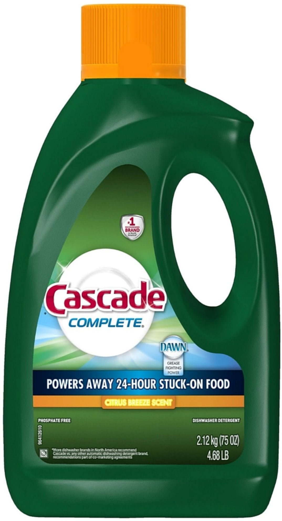 Cascade Complete Gel Dishwasher Detergent, Citrus Breeze Scent 75 oz (Pack of 3)
