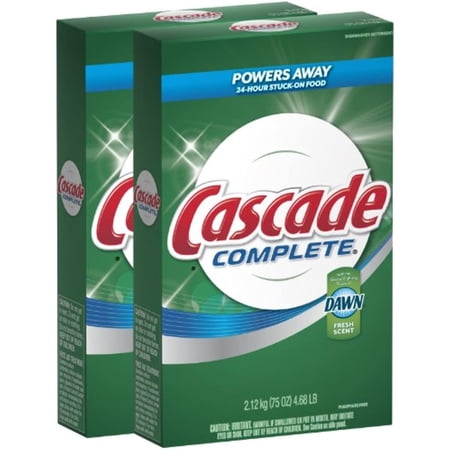 Cascade Complete Powder All-in-1 Dishwasher Detergent - 75 oz - Fresh - 2 pk . New Version (Pack of 2)