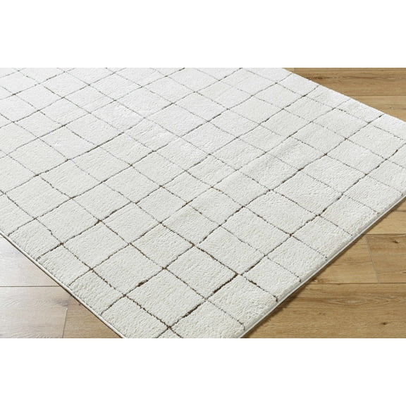 Cascade Contemporary Runner Rug - Ivory, Medium Brown - 2'7" x 10' Runner