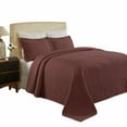 thumbnail image 1 of Cascade Cotton Jacquard MatelassÃÂ© 3-Piece Bedspread Set Chocolate / twin, 1 of 3