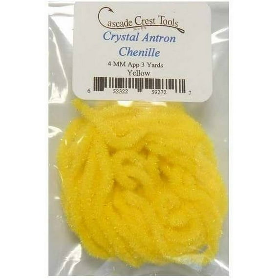 Cascade Crest Crystal Antron Chenille, Black