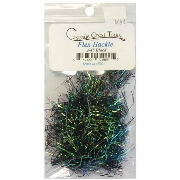 Cascade Crest Flex Hackle, 3/4", Black
