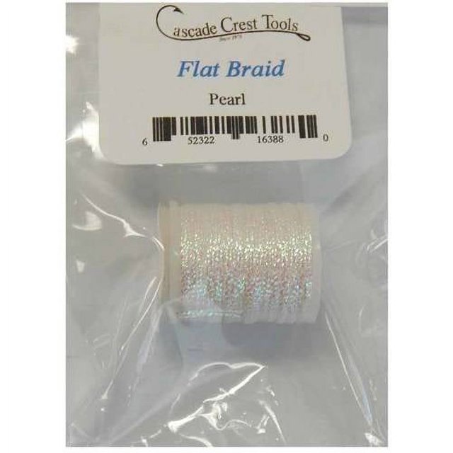 Cascade Crest Pearlescent Flat Braid, Pearl