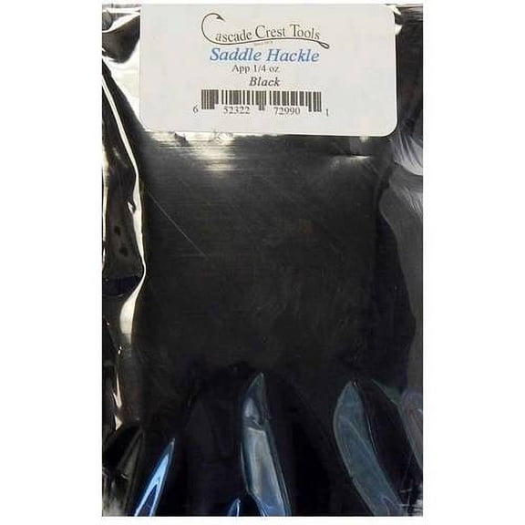 Cascade Crest Saddle Hackle, Black