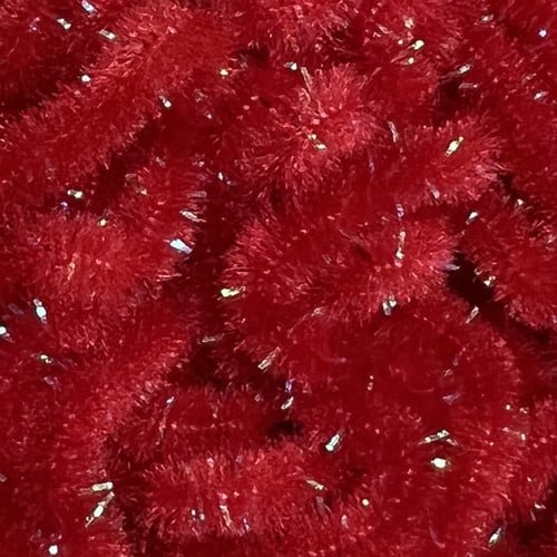 Cascade Crest Sparkle Chenille, Red