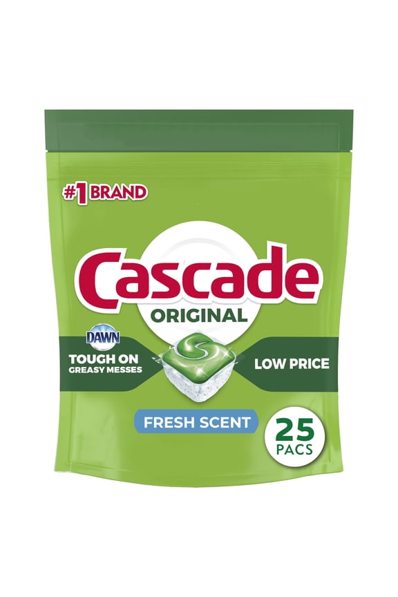 Dishwasher Detergent ActionPacs, Fresh Scent, 25 Count