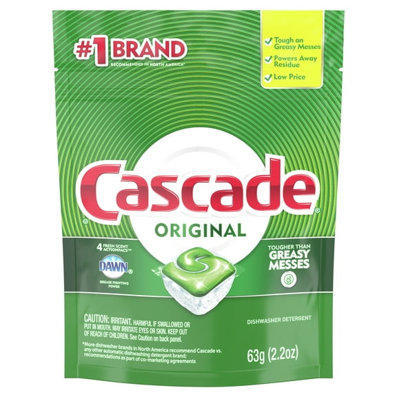 Cascade Dishwasher Detergent ActionPacs, Fresh Scent, Pack of 4, Case Of 30