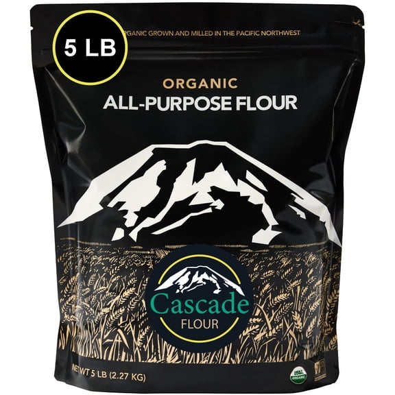 Cascade Flour Organic All-Purpose Flour, Unbleached, 5 lb Bag