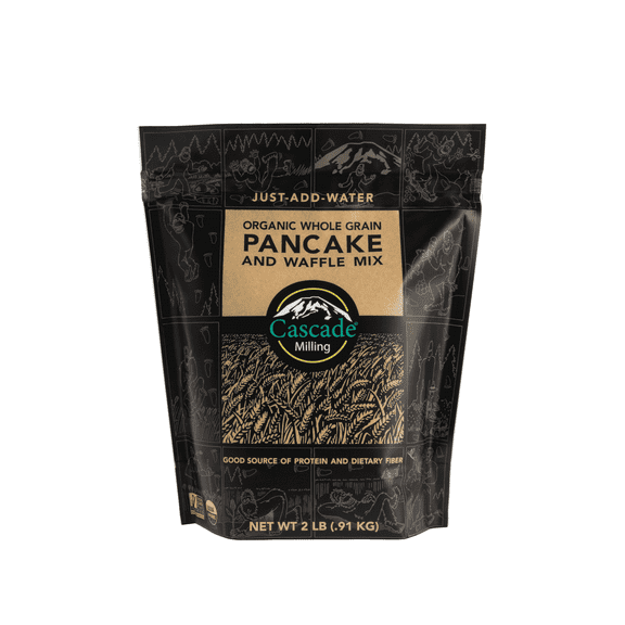 Cascade Flour,  Organic Whole Grain Pancake Mix 2 lb. Bag