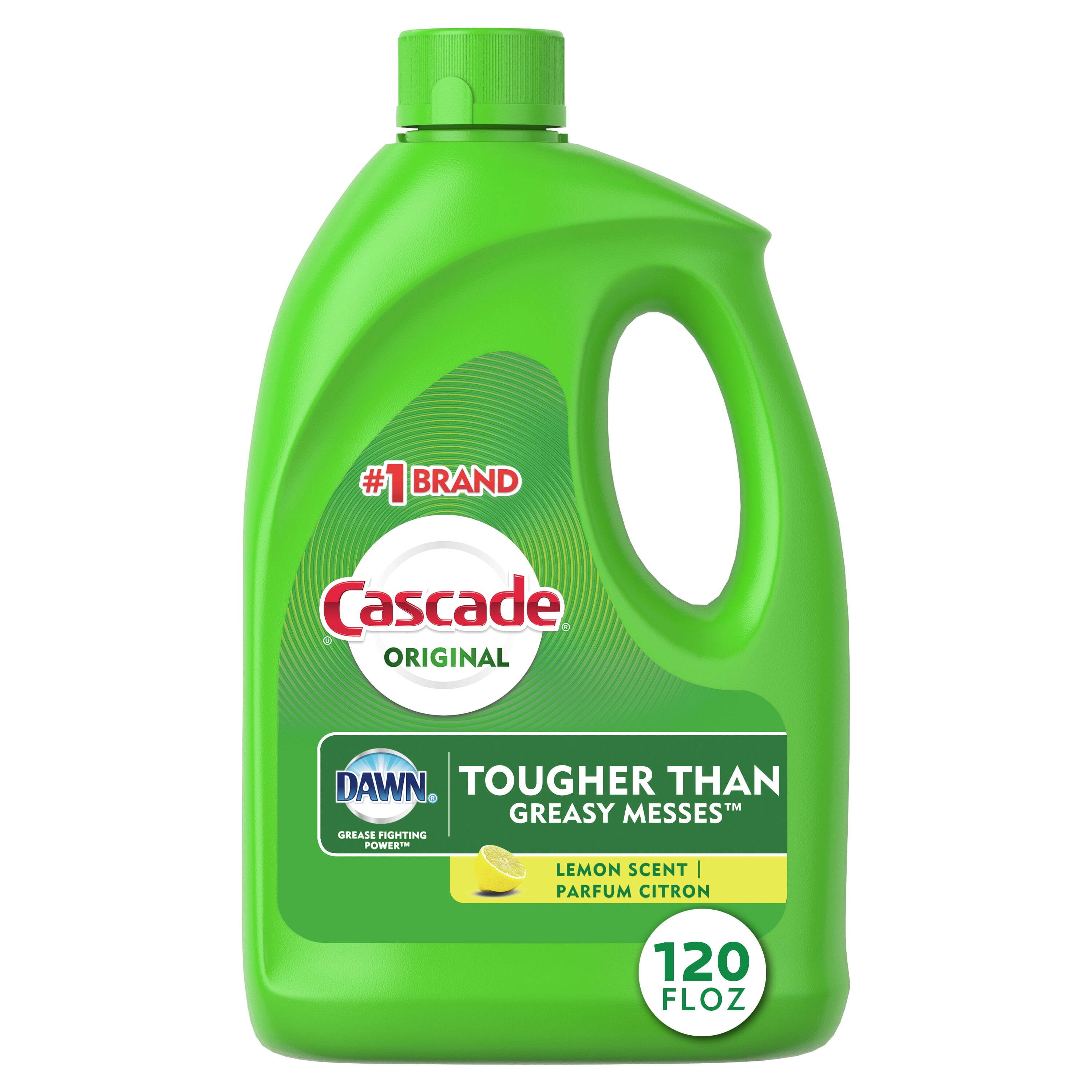 Cascade Gel, Dishwasher Detergent, Lemon Scent, 120 fl oz - image 1 of 9