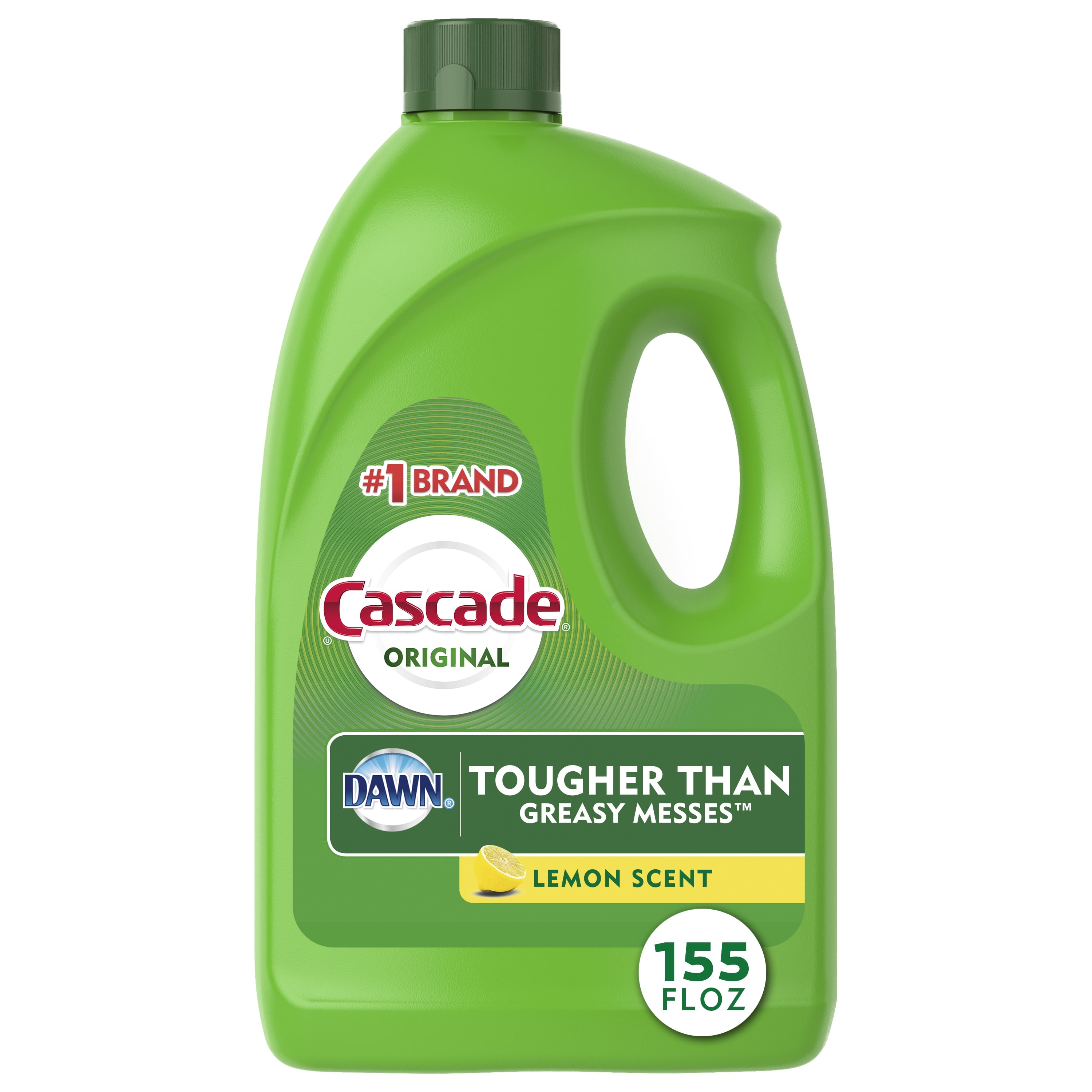 Cascade Gel Dishwasher Detergent, Lemon Scent, 155 fl oz