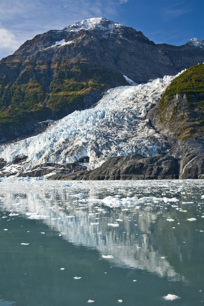 Cascade Glacier And Chugach Mountiains In Barry Arm Of Prince William Sound Chugach National Forest Southcentral Alaska Canvas Art - Jeff Schultz Design Pics (11 x 17)