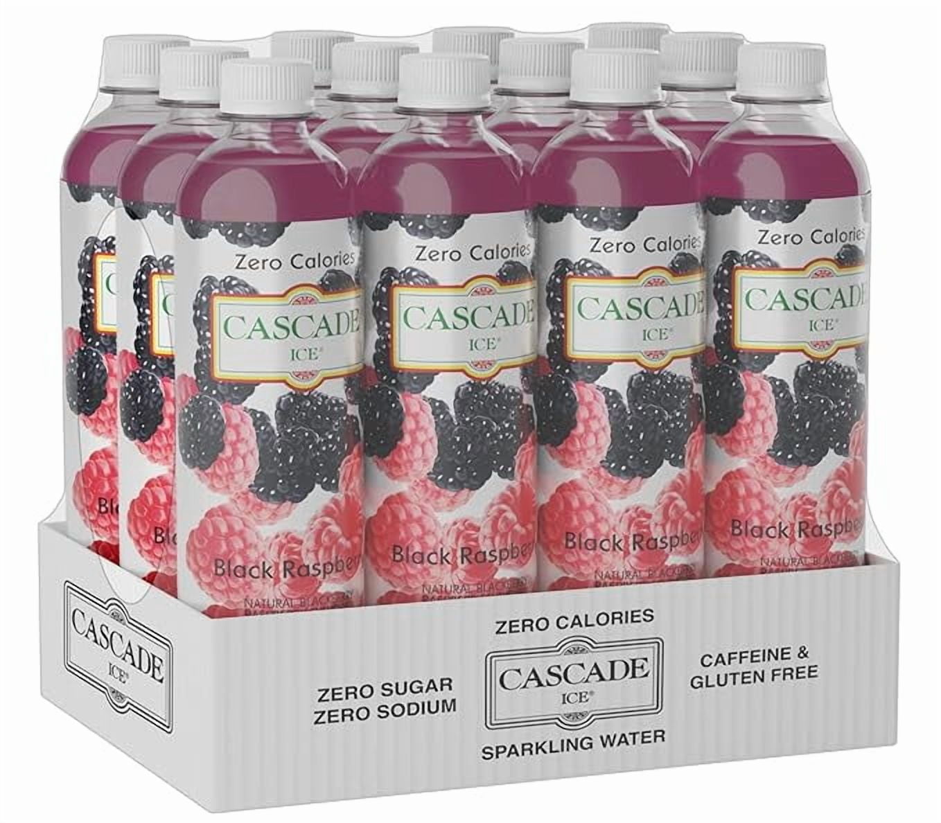 Cascade Ice Zero Calories Black Raspberry Sparkling Water, 17.2 Fl. Oz.(Pack of 12)