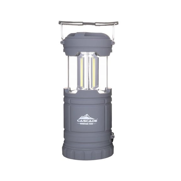 Cascade Mountain Tech 300 Lumen Pop-Up Lantern & Flashlight, Batteries Included – Dark Grey, 7.8 oz