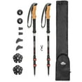 thumbnail image 1 of Cascade Mountain Tech 3K Carbon Fiber Quick Lock Cork Grip Trekking Poles - Walking or Hiking Stick, 1 of 7