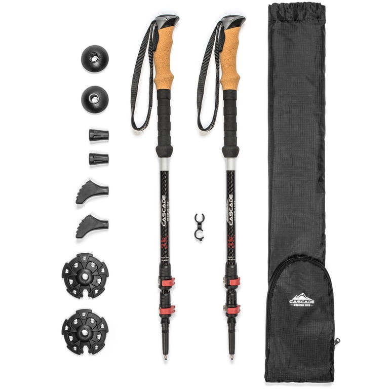 Cascade Mountain Tech 3K Carbon Fiber Trekking Poles, 26-54" photo 1