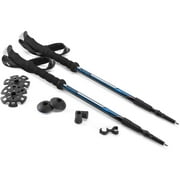 Cascade Mountain Tech Aircraft-Grade Aluminum Anti-Shock Twist Lock Trekking Poles, Length 26"-54"
