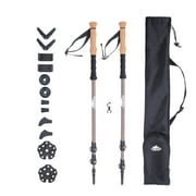 Cascade Mountain Tech Carbon Fiber Monopod Poles with Accessories Mount and Adjustable Quick Locks - 2 Pack