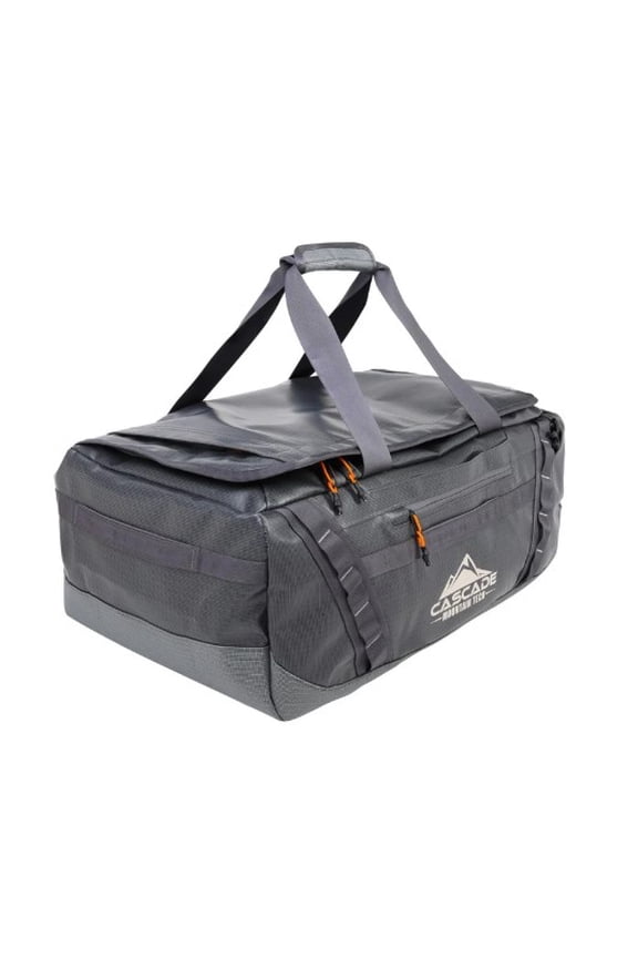 Expedition 60L Convertible Travel Duffel Bag, Water-Resistant, Backpack Straps, Gray
