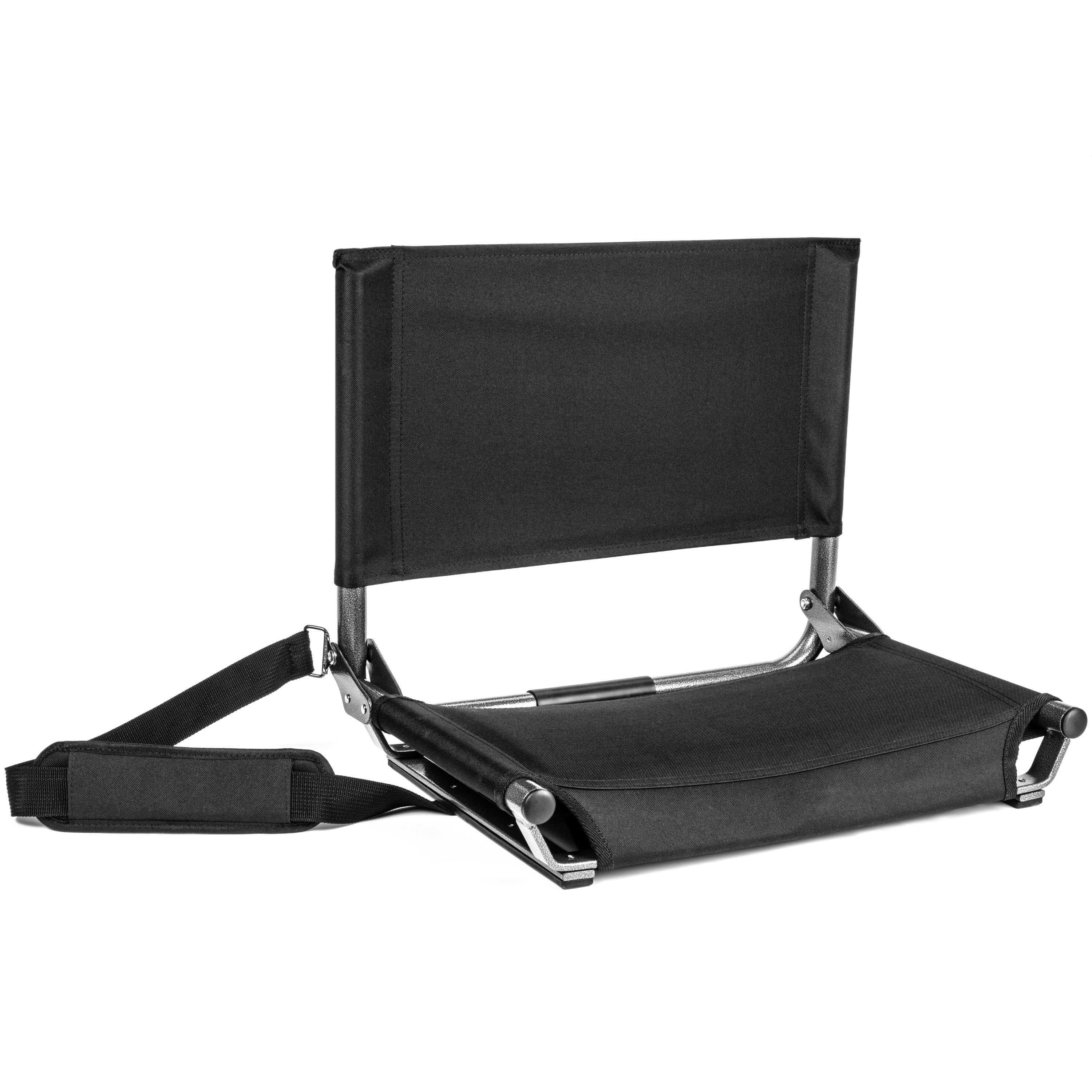 Black Foldable Aluminum Stadium Seat with Foam Padding