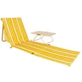 thumbnail image 1 of Bumboo Beach Lounger with Tray Table - Yellow, 1 of 3