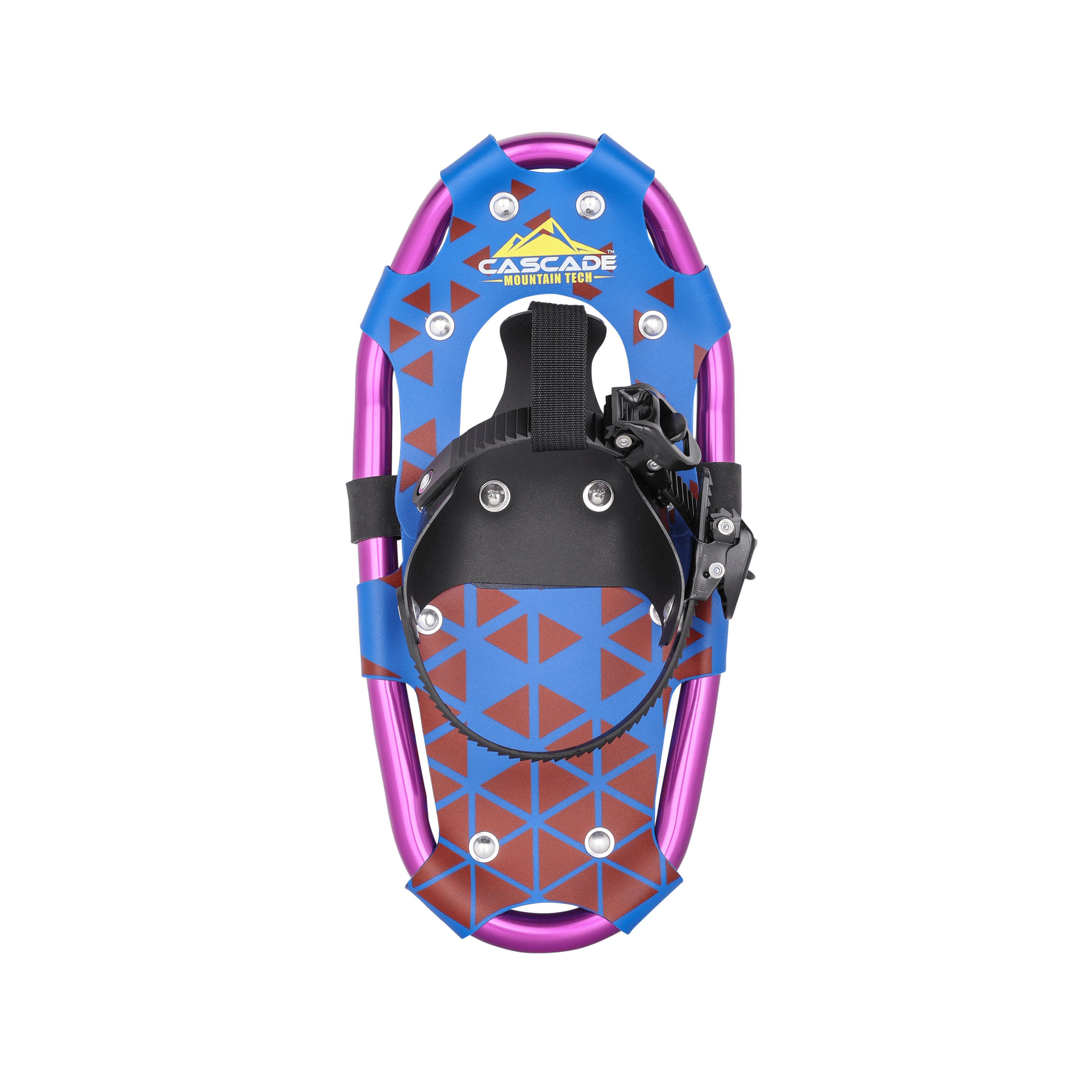 Cascade Mountain Tech Lightweight Aluminum Frame Kid's Snowshoes - Size 14. 1 Pair, Ratchet Bindings