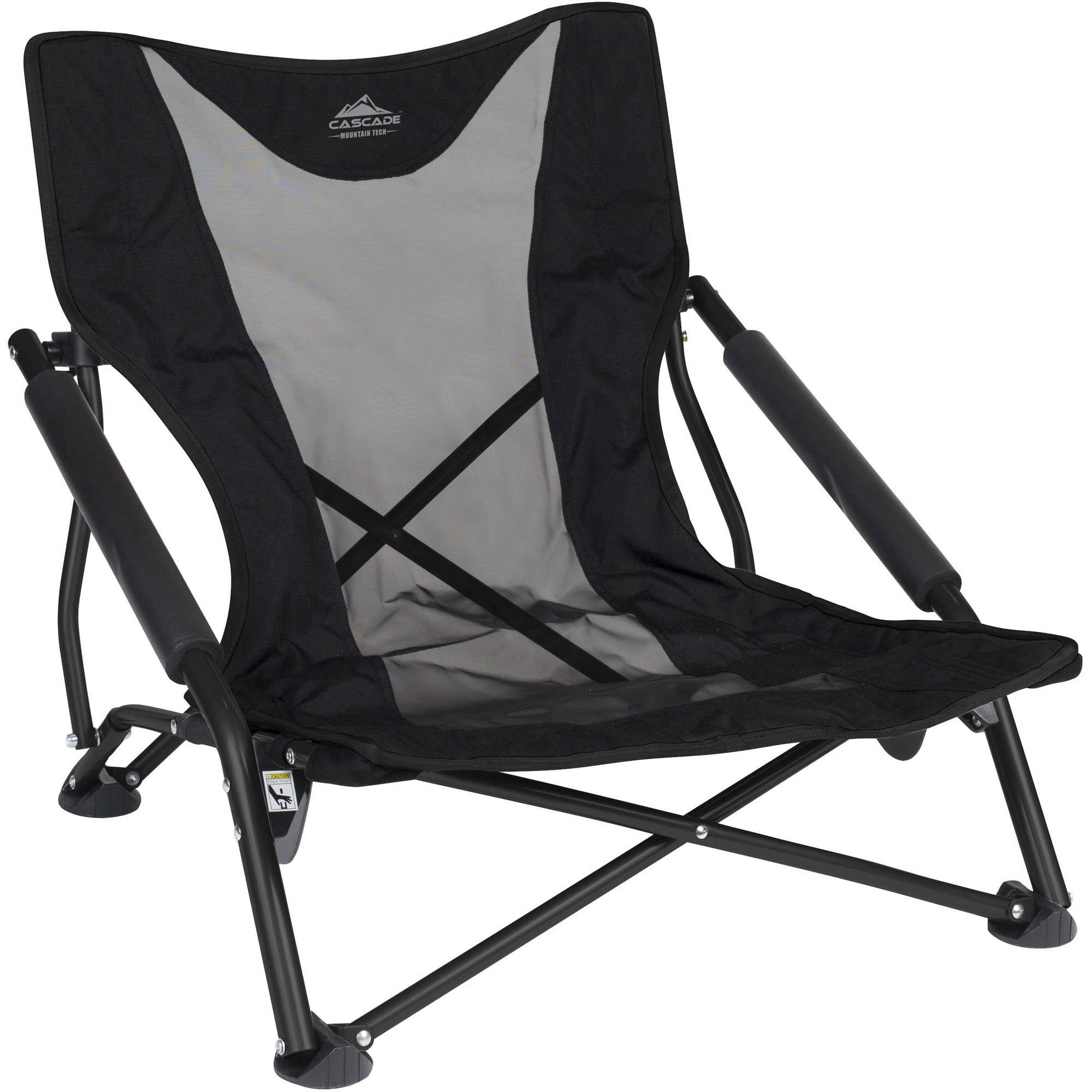 Cascade Mountain Tech Compact Low Profile Outdoor Folding Camp Chair with Carry Case - Green