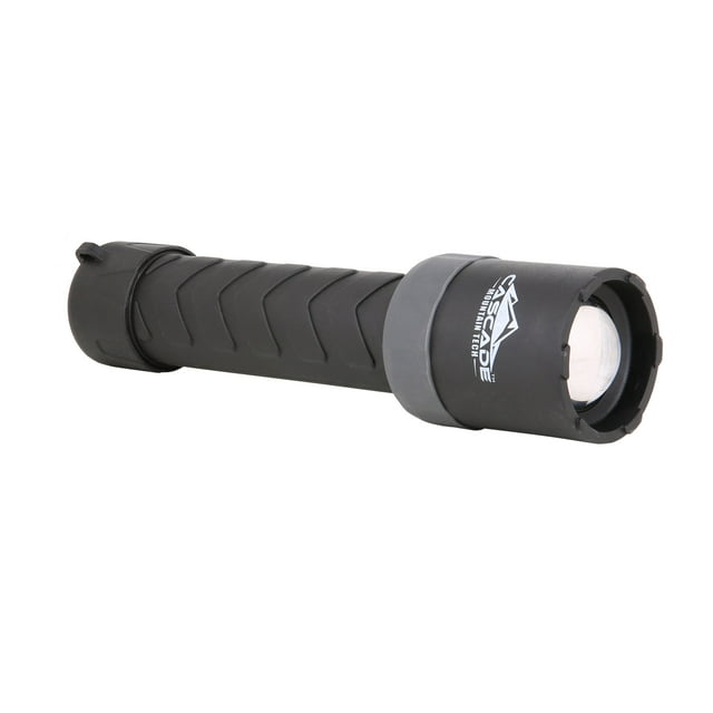 Cascade Mountain Tech STEELCORE™ LED Flashlight, with Emergency Strobe Feature, Light Output of 1000 L, Battery Size AA (Batteries Included) – Dark Grey