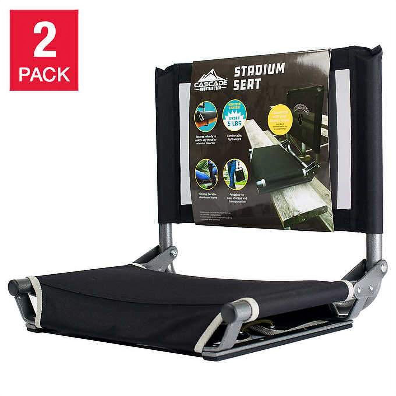 Cascade Mountain Tech Stadium Seat with Mesh Back 2pack