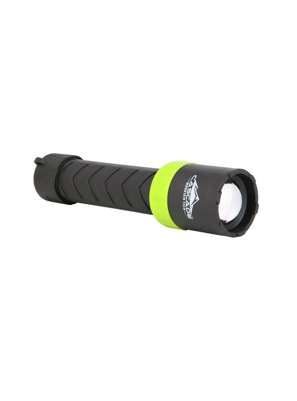Cascade Mountain Tech Steelcore™ LED Flashlight, 1000 Lumens, Battery Size AA (Batteries Included) – Green