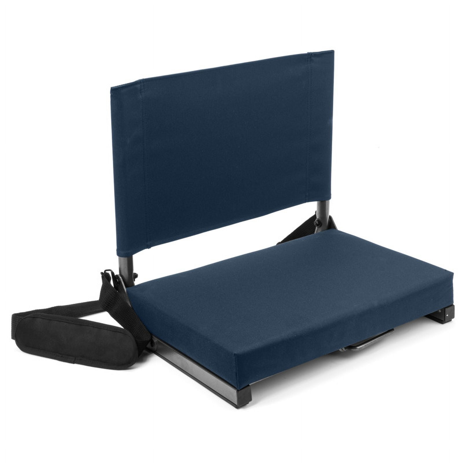 Cascade Mountain Tech Ultra-Padded Stadium Seat for Bleachers, Navy Blue
