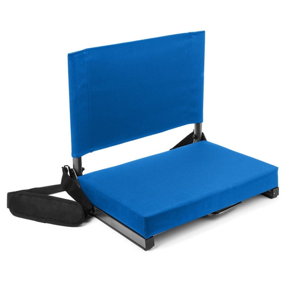 Cascade Mountain Tech Ultra-Padded Stadium Seat for Bleachers, Royal Blue