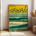 thumbnail image 1 of Cascade Ocean Waves Poster - Retro Sea Nature Inspired Wall Art - 1991 Vasa Museum London Exhibition Wall Art, Modern Wall Decor, 12x18 UNFRAMED, 1 of 2