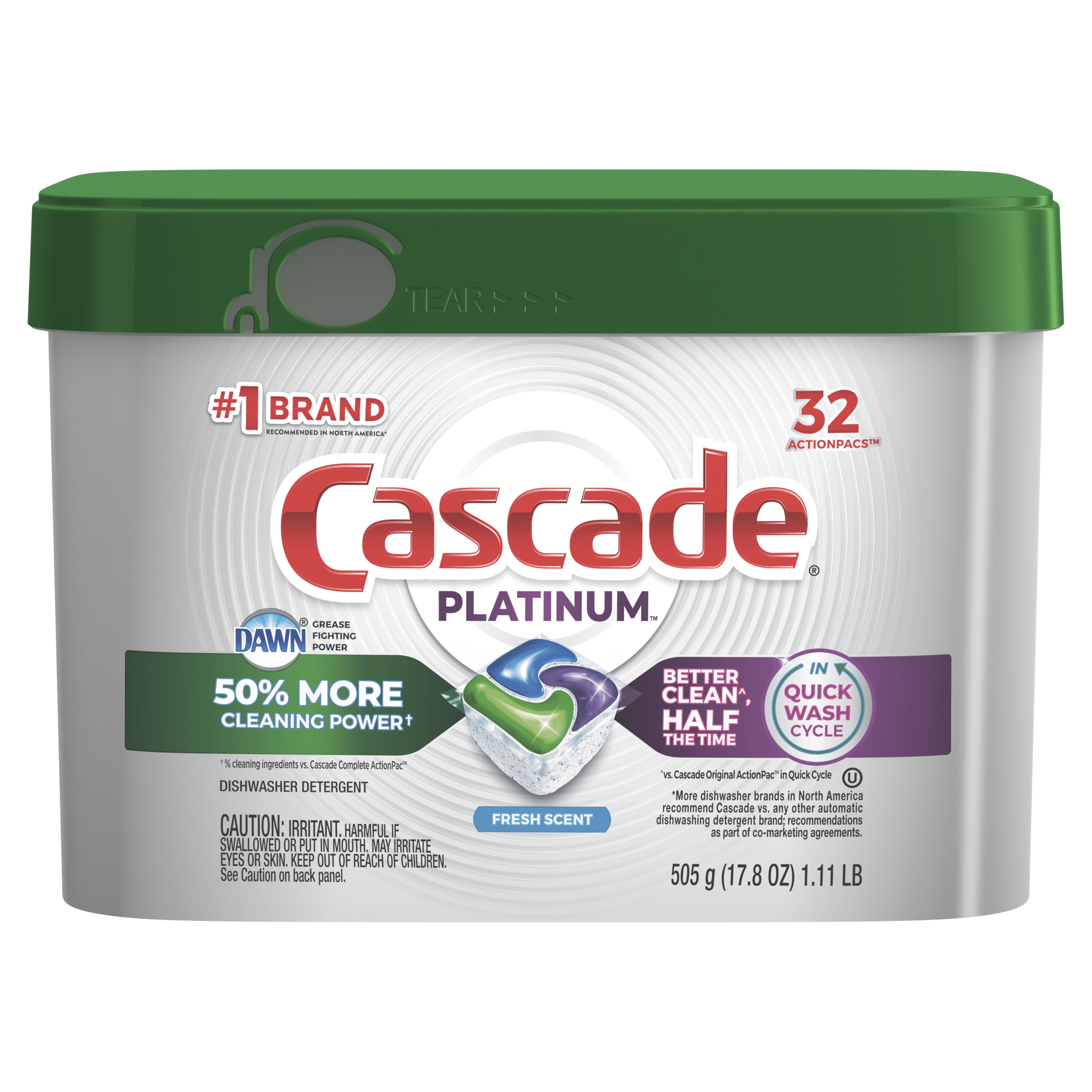 Cascade Platinum Plus Fresh ActionPacs Dishwasher Detergent Pods, 28 ct -  Smith's Food and Drug