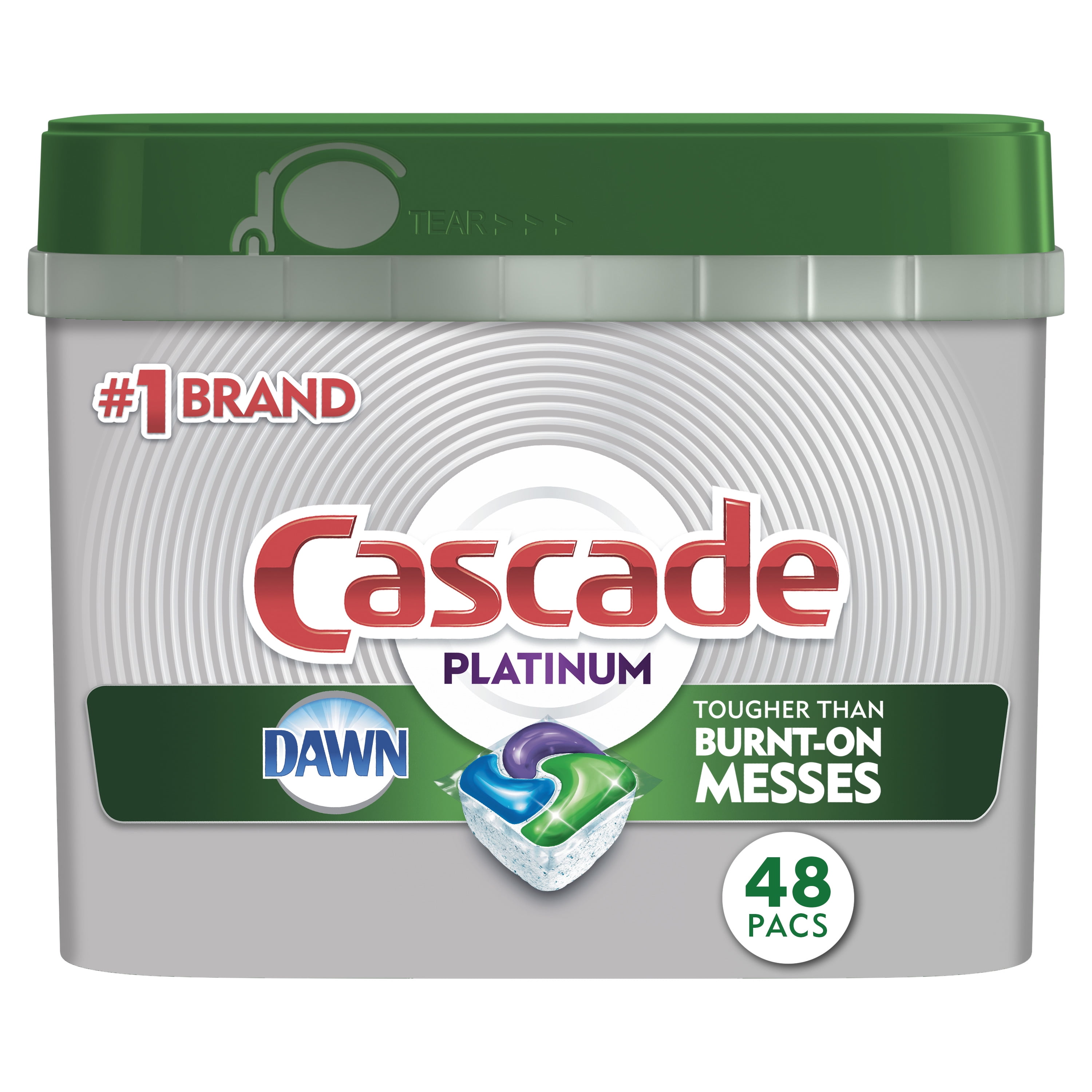 Cascade Platinum ActionPacs Dishwasher Detergent, Fresh Scent, 48 Count