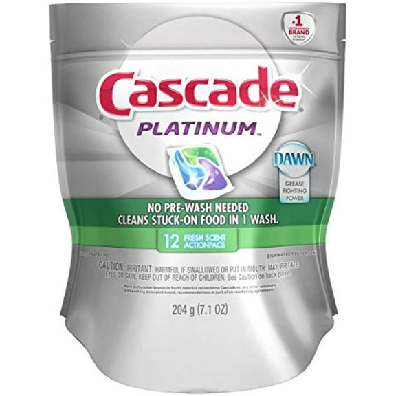 Cascade Platinum Actionpacs Fresh Scent Dishwasher Detergent 12 Count