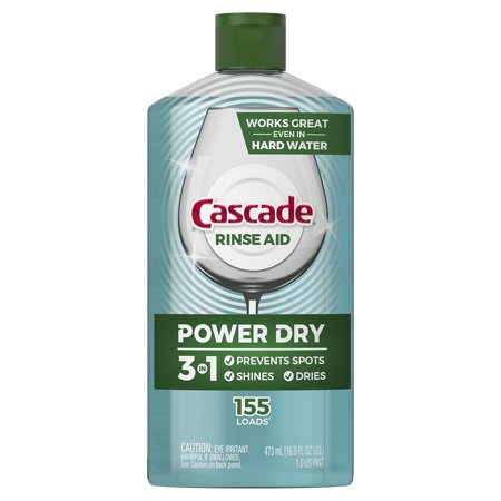 Cascade Platinum Aid Dishwasher Rinse Agent, Regular Scent, 16 Fl Oz (Pack of 20)