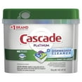 thumbnail image 1 of Cascade Platinum Dishwasher Detergent ActionPacs + Dishwasher Cleaner, Fresh Scent, 48 count, 1 of 11