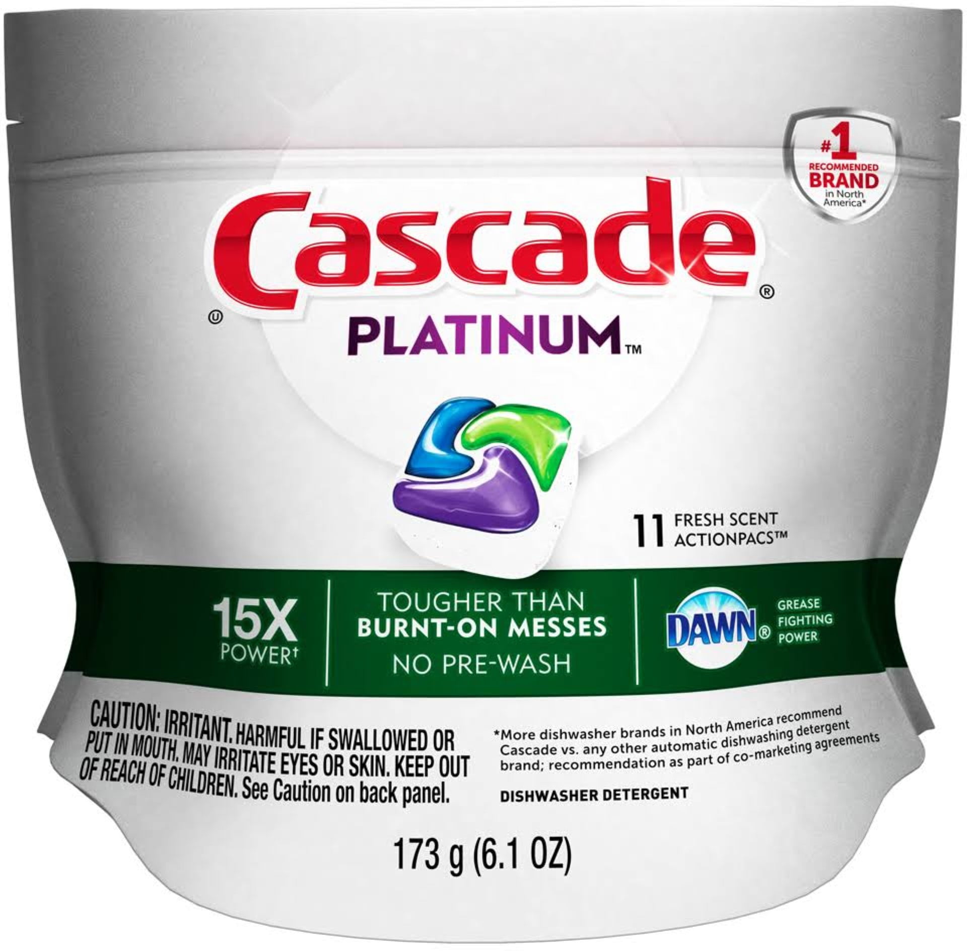 Cascade Platinum Dishwasher Detergent, Fresh Scent 11 ea (Pack of 3)