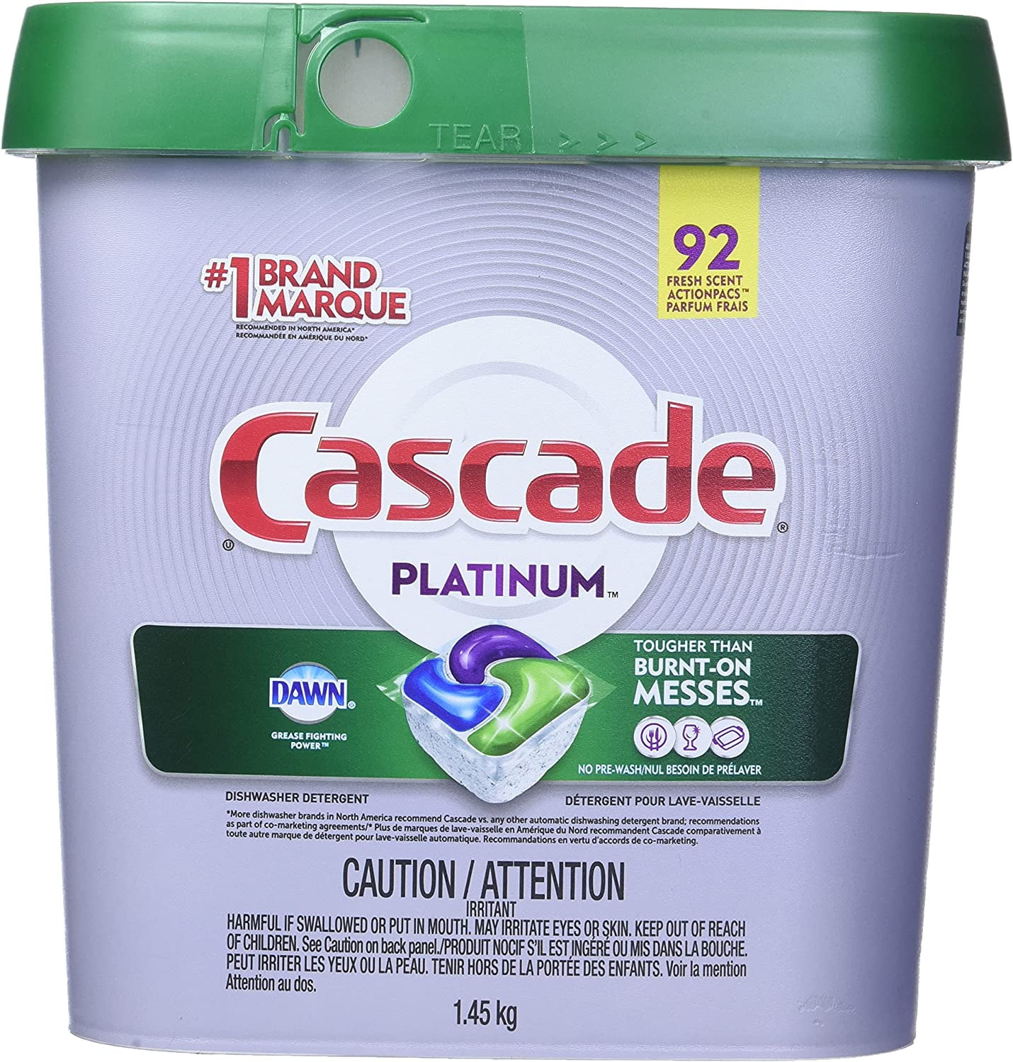 Cascade Platinum Dishwasher Detergent Pods Powder Pacs Fresh Scent