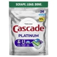 thumbnail image 1 of Cascade Platinum Dishwasher Pods, Action Pacs Dishwasher Detergent Tabs, Fresh, 26 Count (2 Pack), 1 of 5