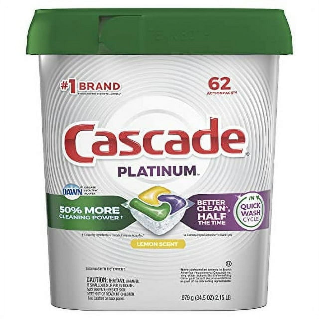 Cascade Platinum Dishwasher Pods, ActionPacs Dishwasher Detergent