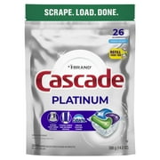 Cascade Platinum Dishwasher Pods, Dishwasher Detergent Soap Tabs, Fresh, 26 Count