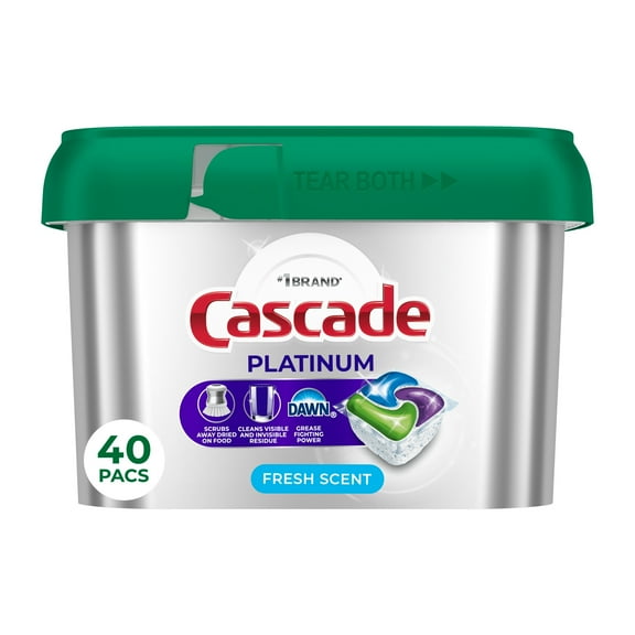 Cascade Platinum Fresh Scent Dishwasher Detergent ActionPacs - 40 ct (Pack of 1)