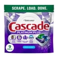 thumbnail image 1 of Cascade Platinum Plus ActionPacs Dishwasher Detergent - Fresh - 9 ct, 1 of 5
