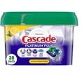 thumbnail image 1 of Cascade Platinum Plus Clean Lemon Scent Dishwasher Detergent Pods (28-Count), 1 of 6