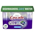 thumbnail image 1 of Cascade Platinum Plus Dishwasher Detergent Pacs, Fresh, 28 Count, 1 of 12