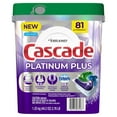thumbnail image 1 of Cascade Platinum Plus Dishwasher Detergent Pacs, Fresh Scent, 81-Count, 1 of 2