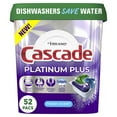 thumbnail image 1 of Cascade Platinum Plus Dishwasher Pods, Action Pacs Dishwasher Detergent Tabs, Fresh, 52 Count, 1 of 11